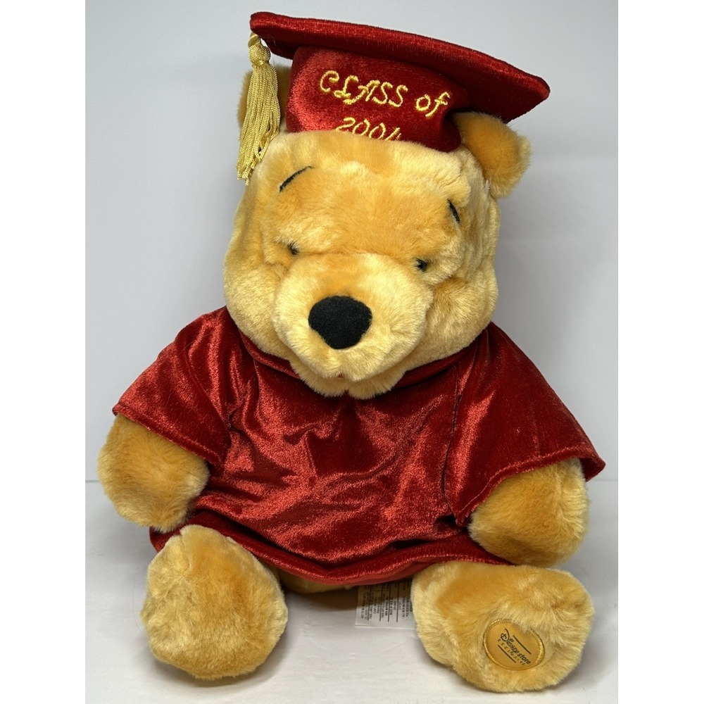 Disney Exclusive Winnie the Pooh Graduation 2004 Cap Gown Plush Stuffed